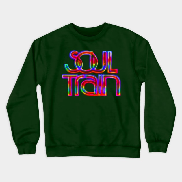 Soul Train-Neon Glow Style Crewneck Sweatshirt by Mr.FansArt